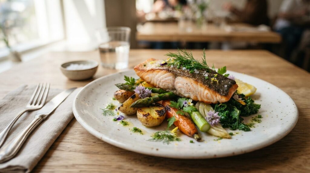 Close-up professional food photography of freshly caught sus